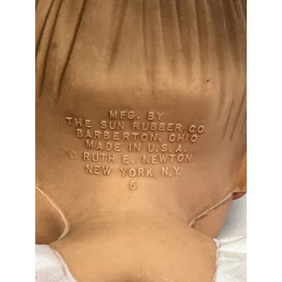 Creepy Vintage Ruth Newton 1950's Sun Rubber Baby Doll Pink Dress Squeak Works👀 - Picture 5 of 5